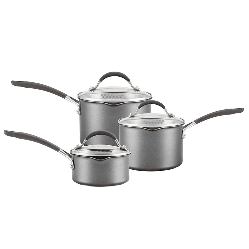 A1 Non-Stick 3 Piece Pan Set, Grey