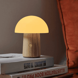 Image showing the Alice Mushroom Lamp, H13cm, White Ash product.