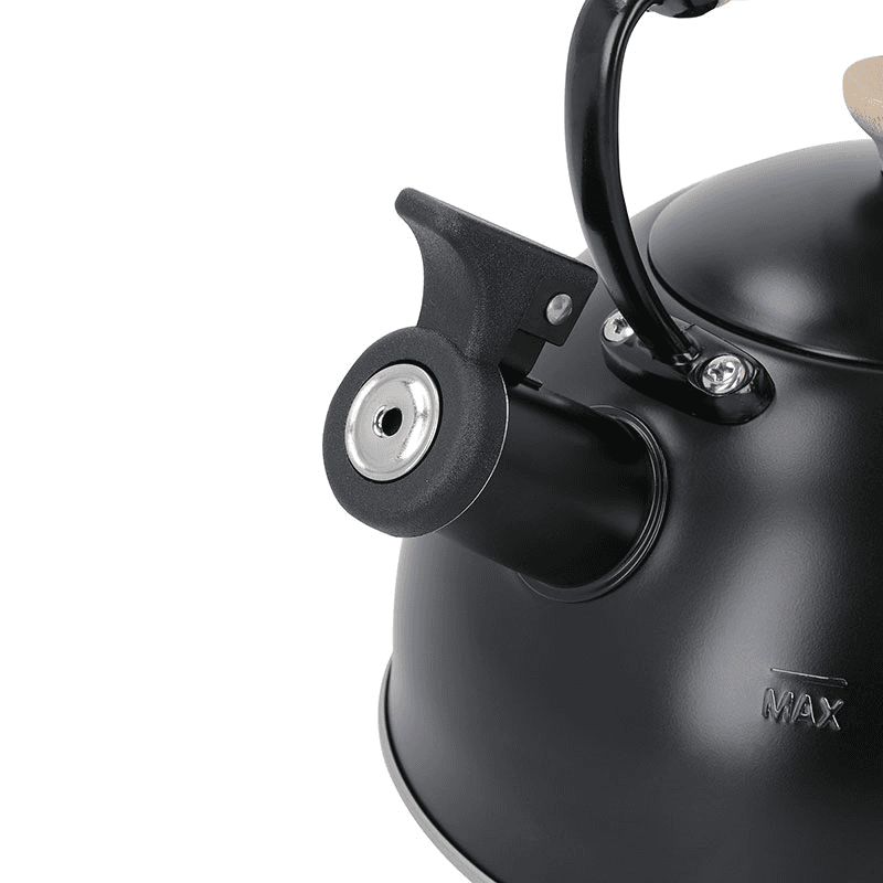 Whistling Kettle Wood Handle, 2.5L, Black