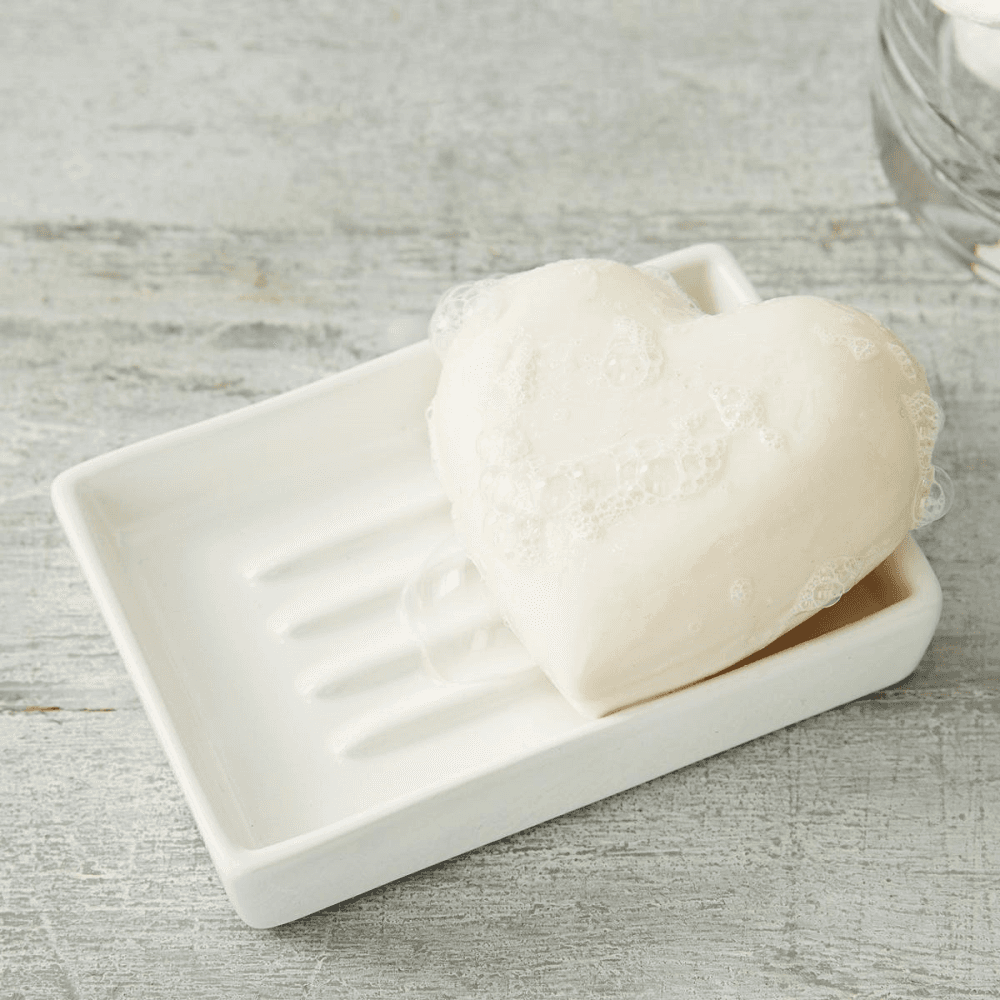 Newcombe Soap dish, L12.5 x W8cm, White Ceramic