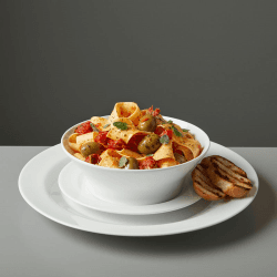 Image showing the James Martin Everyday 12 Piece Boxed Dinnerware Set, White product.