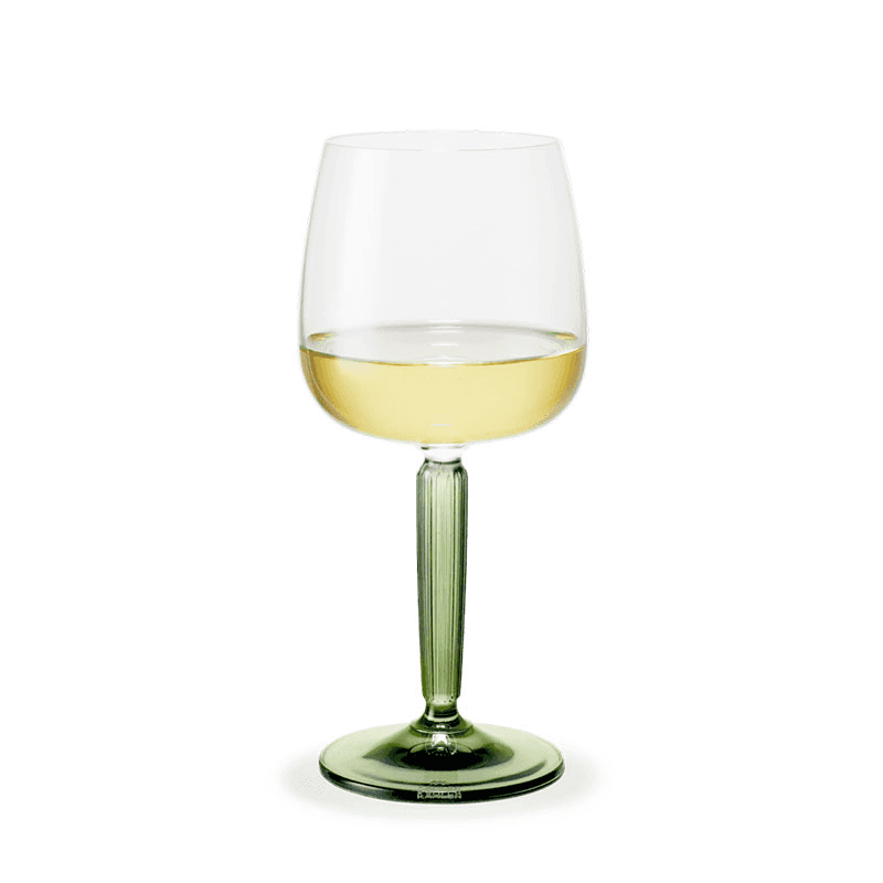 Hammershøi Set of 2 White Wine Glasses, 350ml, Green