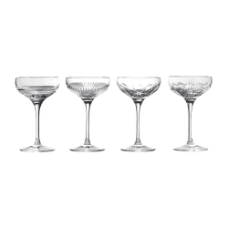 Image showing the Mixology Set of 4 Coupe Glasses, 120ml, Clear product.