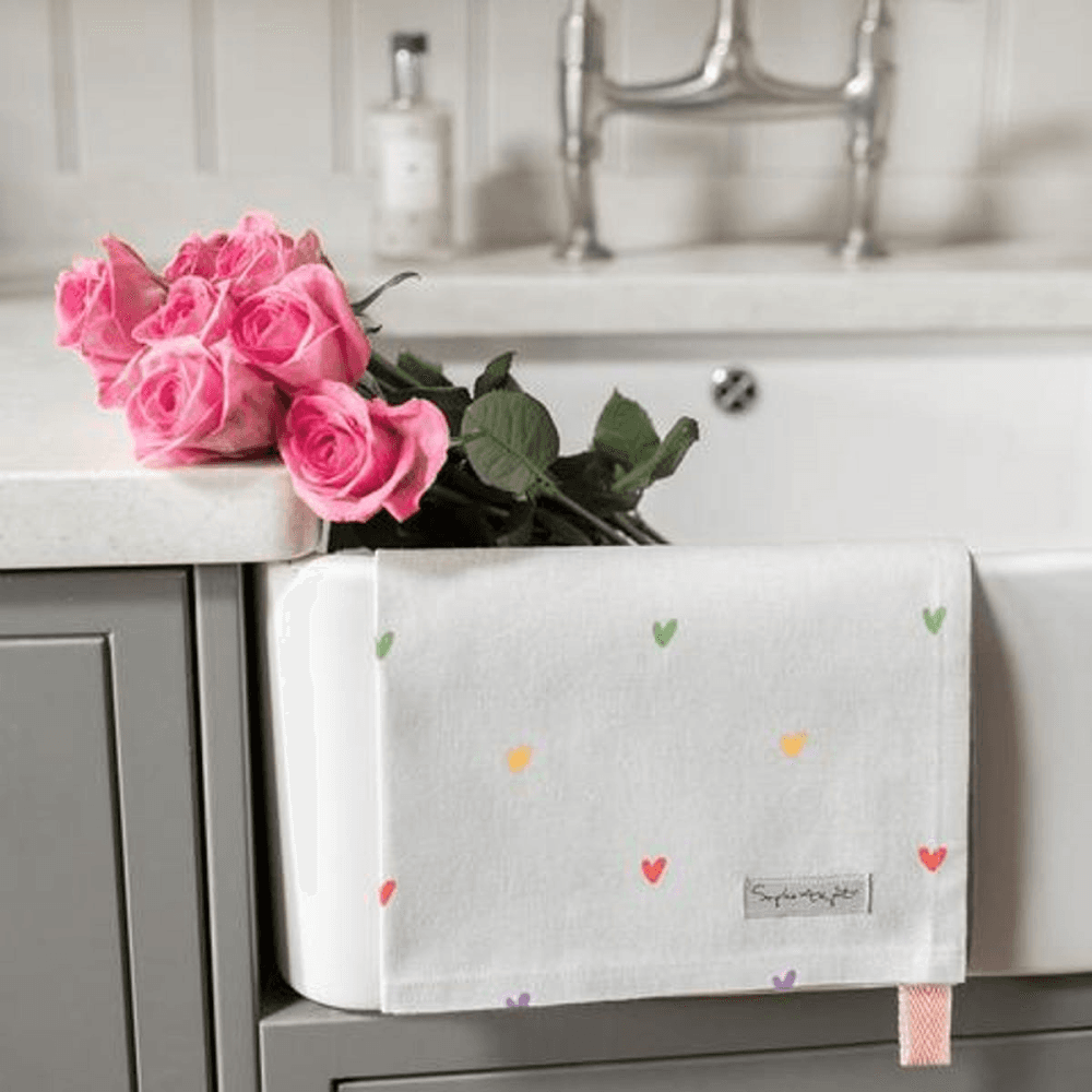 Hearts Tea Towel
