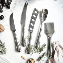 Image showing the 5 piece cheese knife set, Stainless Steel product.