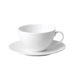 Image showing the Gio Teacup and saucer, White/ Bone China product.