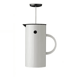 Image showing the EM by Erik Magnussen French press coffee maker, H21cm - 1 litre, White product.