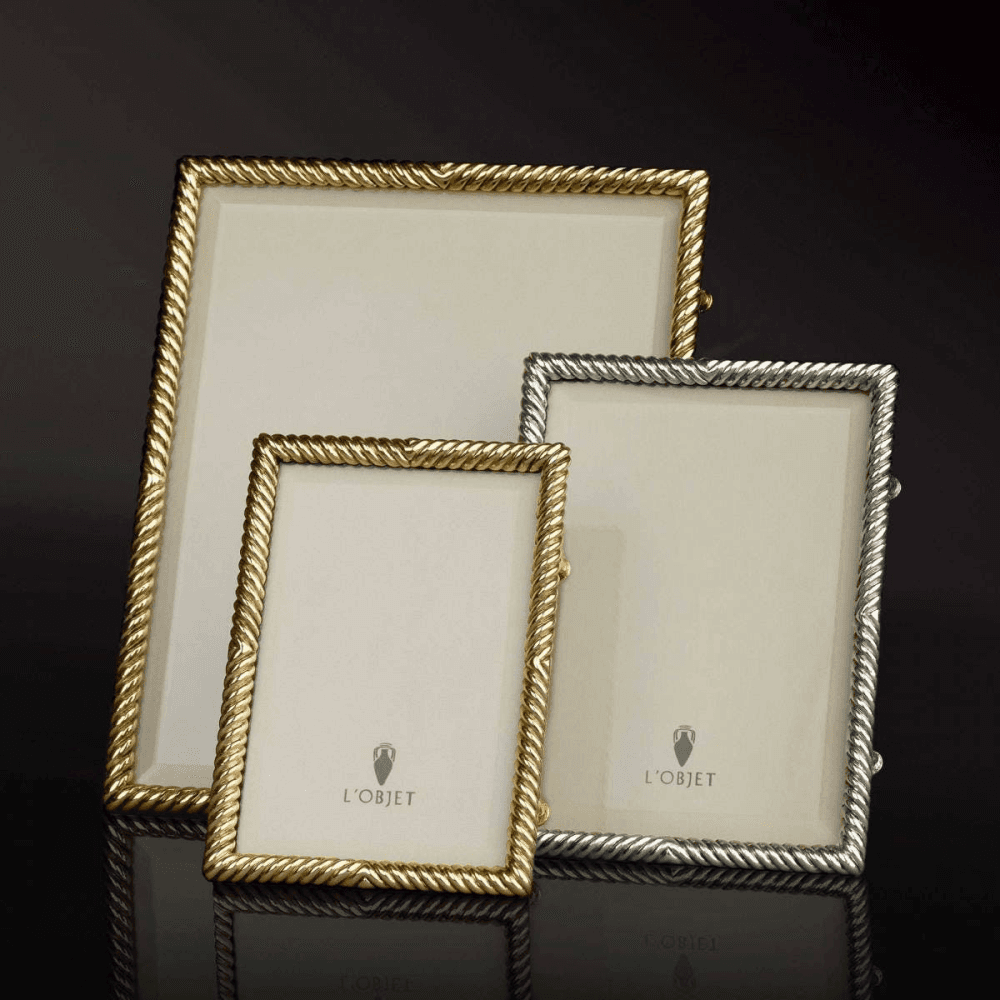 Deco Twist Photo frame, 5 x 7", Gold Plated