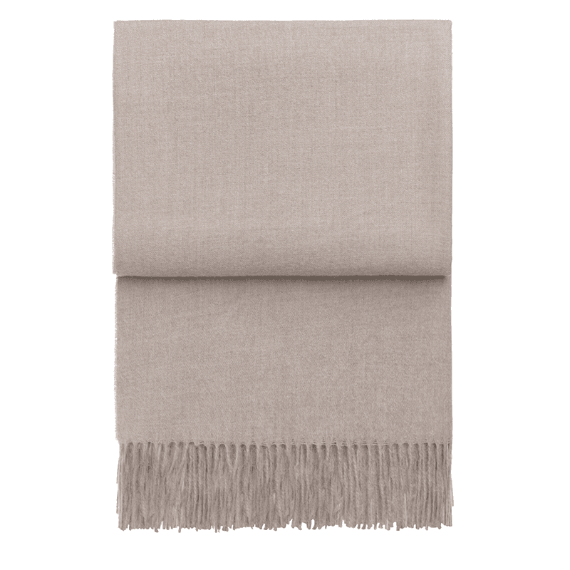 Luxury Plaid Throw, H200cm x W130cm, Latte
