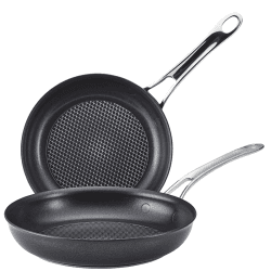 Image showing the Anolon X Twin Pack Skillet, 21cm & 25cm, Black product.