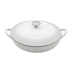 Image showing the Natural Cast Iron Shallow casserole dish, D30cm, Light Grey product.