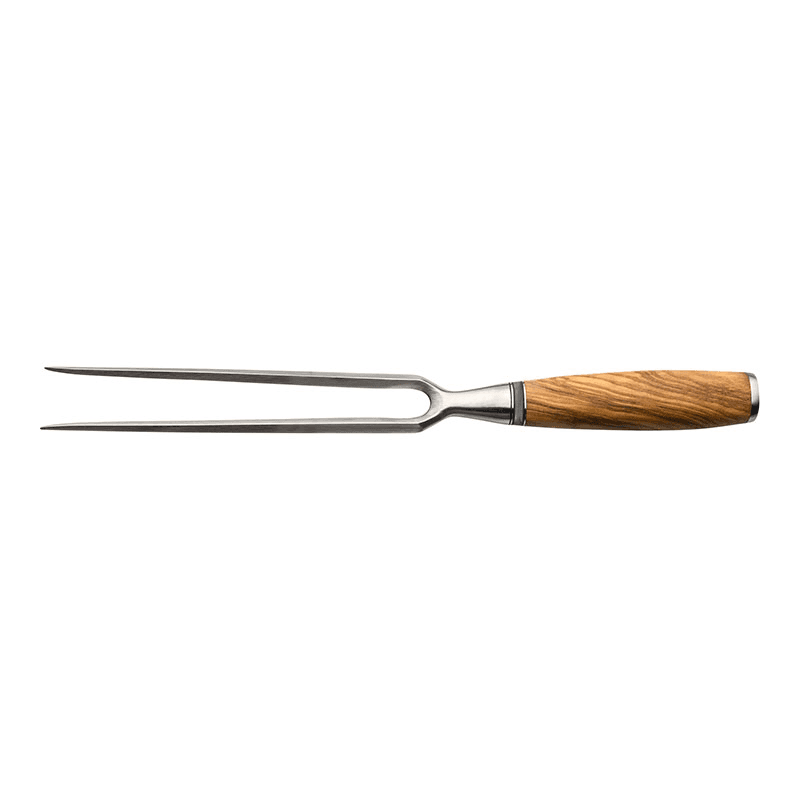 Katana Saya Olive Wood Carving Fork, 18cm Prongs