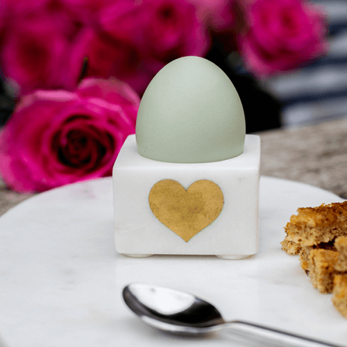 Heart Egg Cup, L5.5 x W5.5 x H3.5cm, White