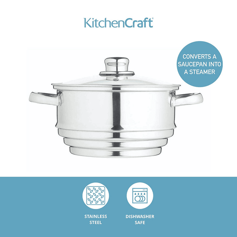 Clearview Universal steamer, stainless steel