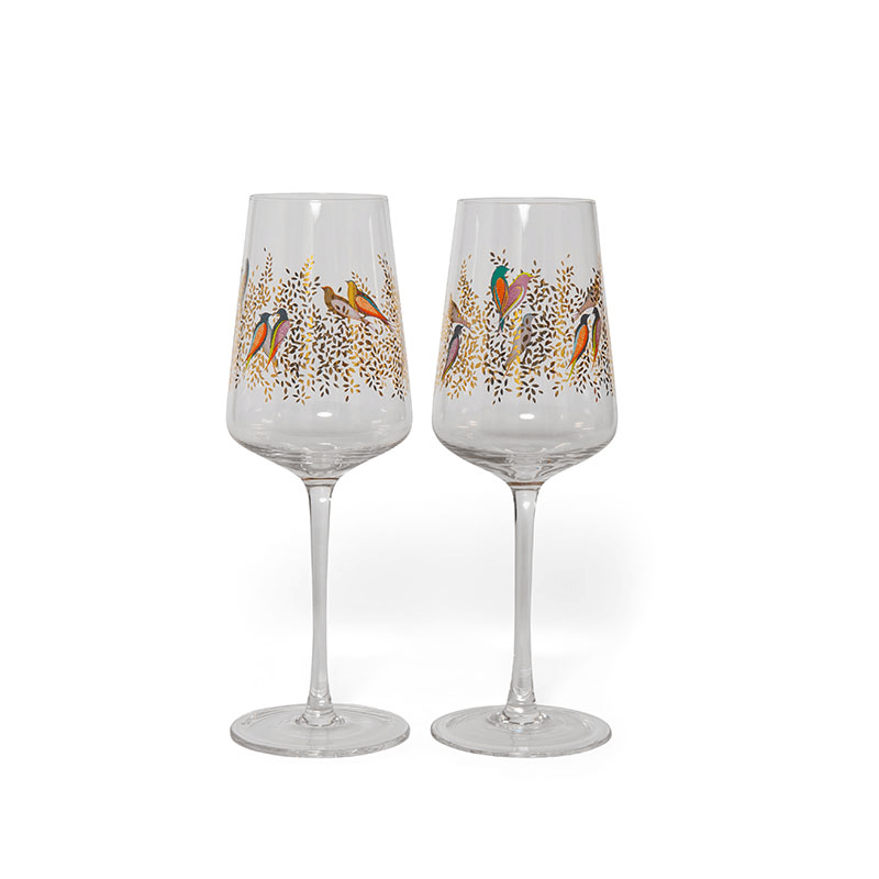 Chelsea Set of 2 Wine Glasses, 440ml, Gold