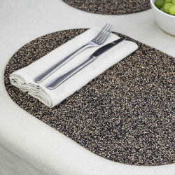 Image showing the Dash Set of 4 Placemats, W30 x L40cm, Black product.
