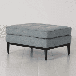 Image showing the Model 02 Linen Ottoman, Seaglass product.