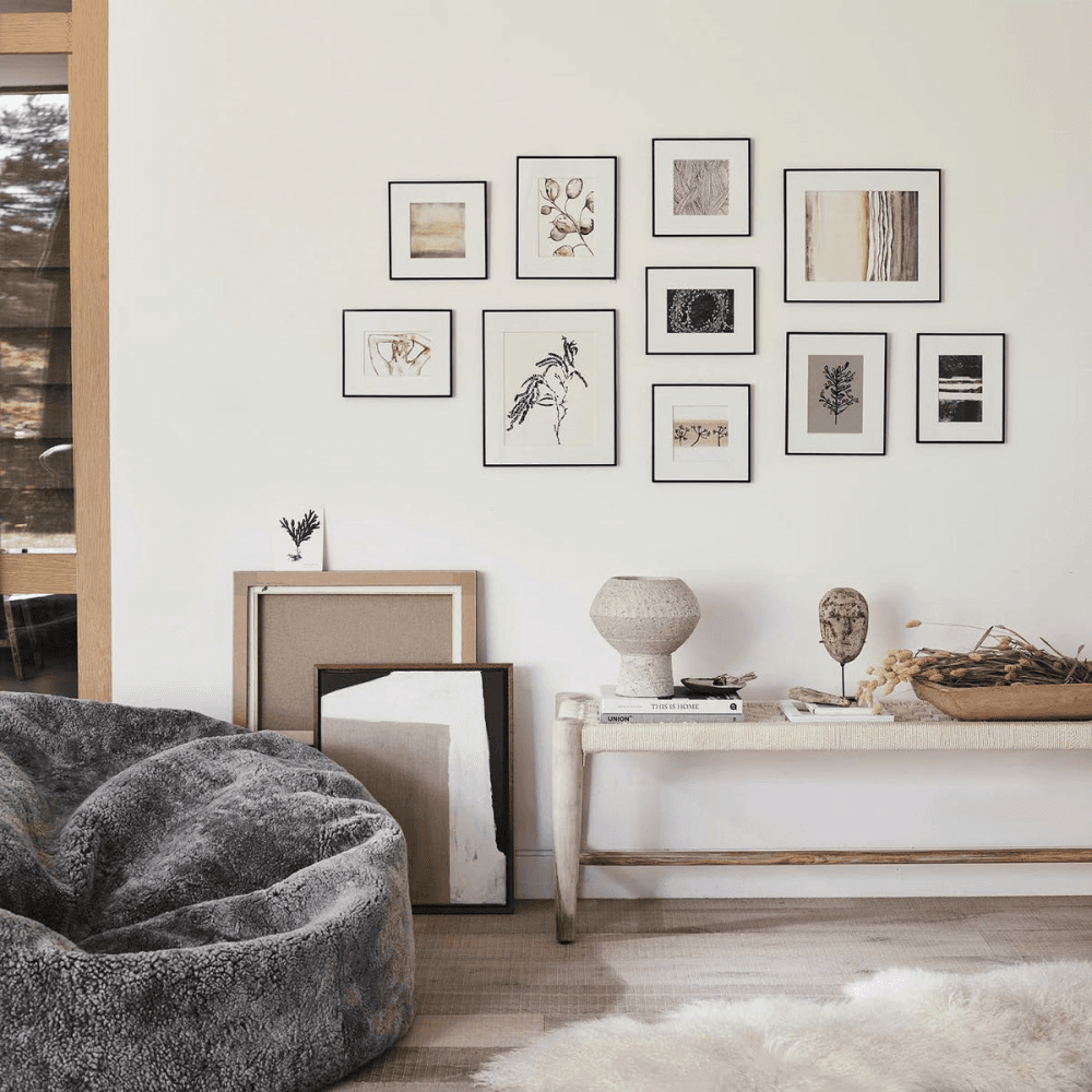 Fine Black Gallery Set of 10 frames, Black