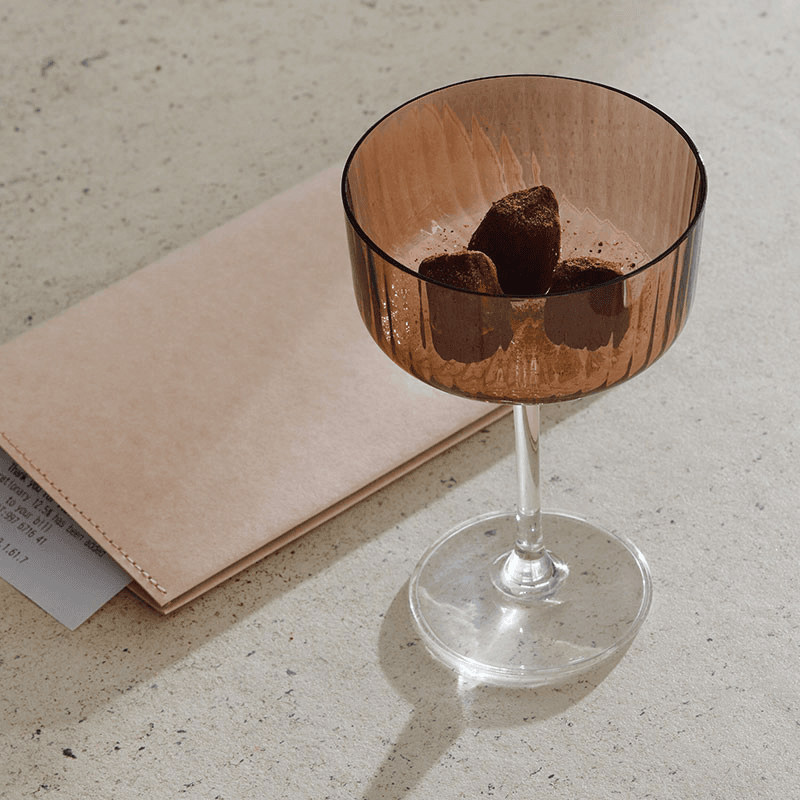 Gems Set of 4 Champagne/Cocktail Glasses, 230ml, Amber
