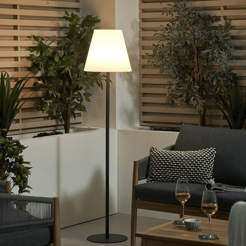 Outdoor Floor Lamp, H153cm, Grey