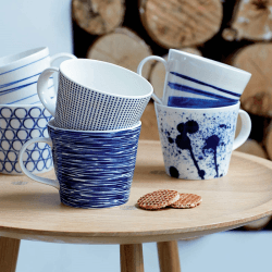 Image showing the Pacific - Dots Mug, 45cl, Blue product.