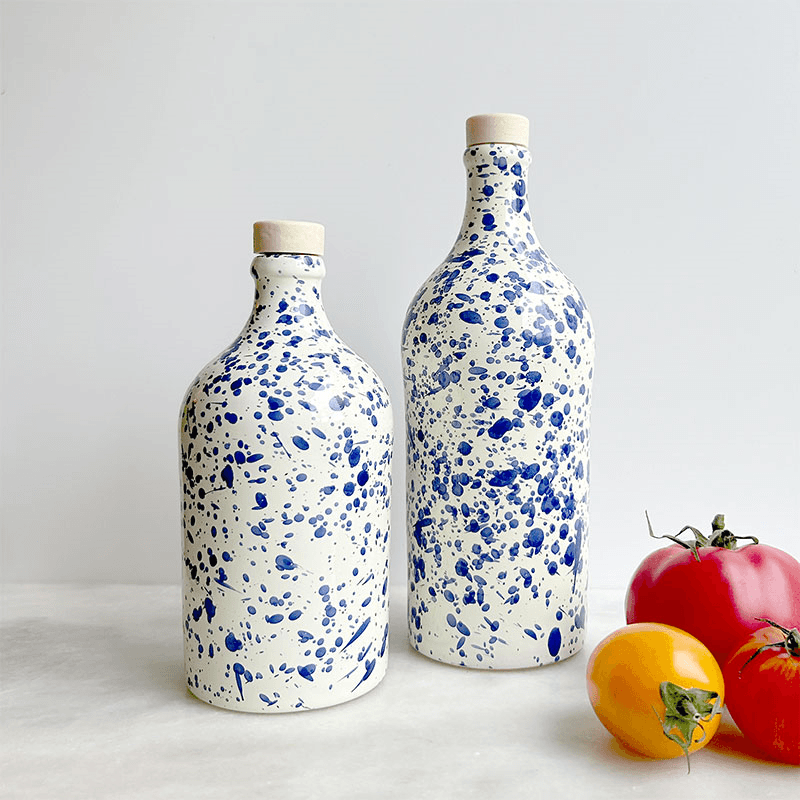 Splatter Ceramic Bottle, 750ml, Blueberry