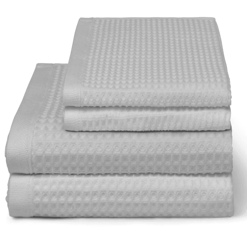 Waffle Bath Towel, Light Grey