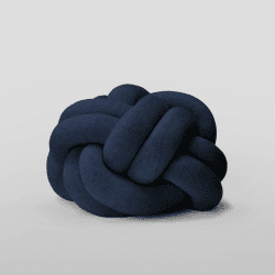 Image showing the Knot Cushion, 30 x 30 x 15cm, navy product.