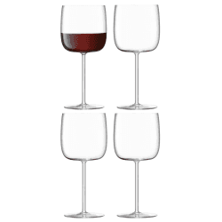Image showing the Borough Set of 4 wine glasses, 450ml, clear product.