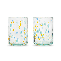 Image showing the Alegria Set of 2 Tumblers, 350ml, Blue and Yellow product.