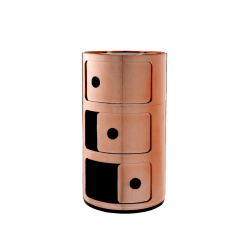Image showing the Componibili, 3 Door Cabinet, Copper, Copper product.