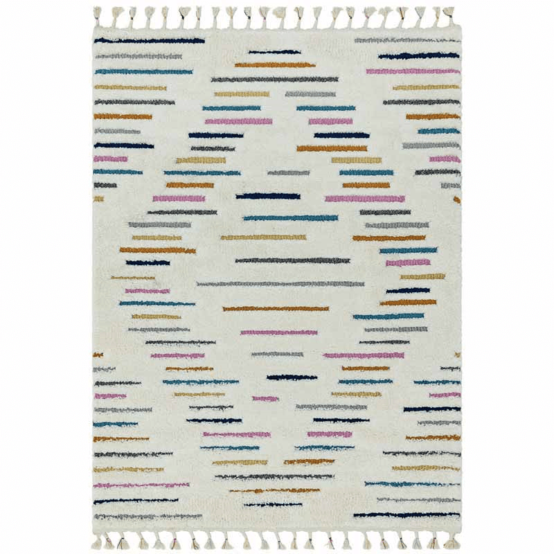 Ariana Moroccan Style Harmony Rug, 120 x 170cm, Cream & Multi