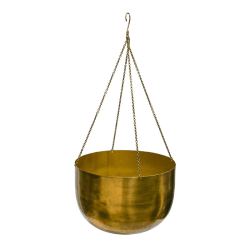 Image showing the Mayfair Indoor Hanging Planter, H21 x D30cm, Antique Brass product.