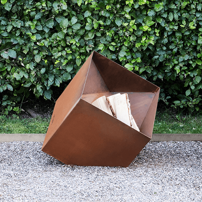 FireCube Outdoor Fireplace, 45 x 45cm, Brown
