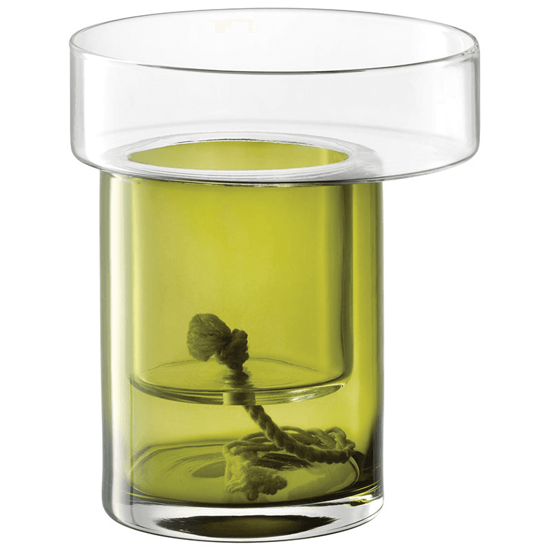 Balcony Self Watering Planter, H19 x W16cm, Clear & Olive Green