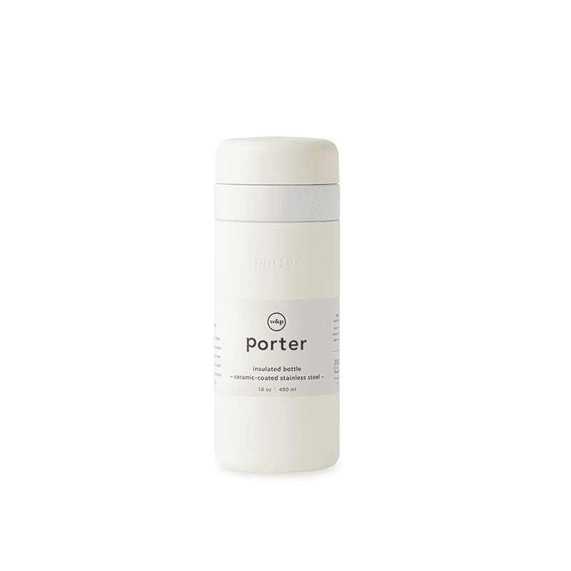The Porter Insulated Ceramic Large Bottle, 470ml, Cream