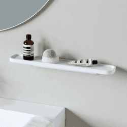 Image showing the MindSet Bathroom Shelf, Mineral Fresh White product.
