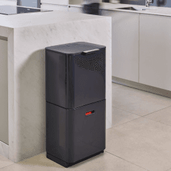 Image showing the Totem Max Intelligent waste bin, H81.4 x W39 x D36.6cm, Graphite product.