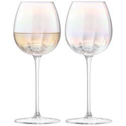 Image showing the Pearl White Wine Glass Set of 2, 325ml, Mother of Pearl product.