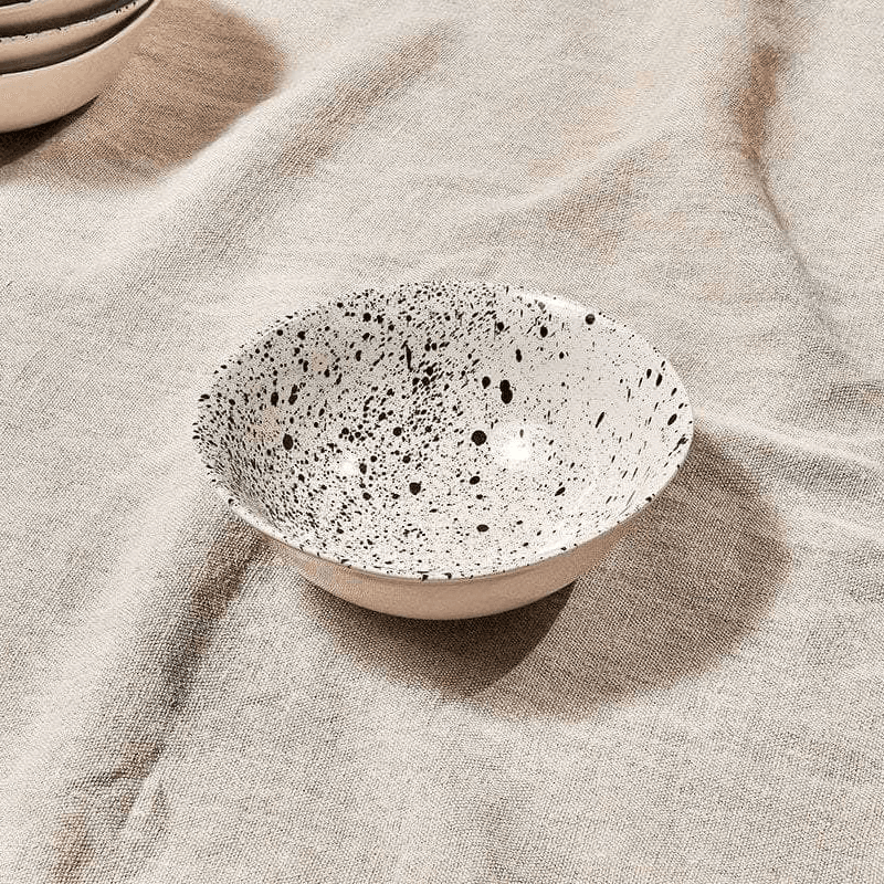 Ama Splatter Bowl, D16.5cm, White