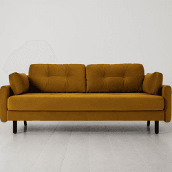 Image showing the Model 04 3 Seater Velvet Sofa, Mustard product.