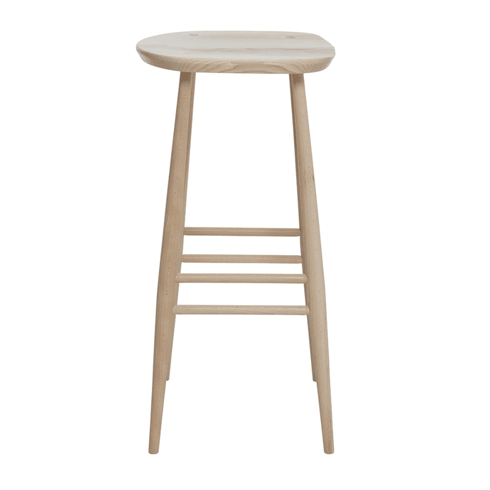 Originals Bar Stool, L.Ercolani by Ercol, H75 x W39 x D37cm, Natural