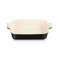Image showing the Stoneware Rectangular dish, 32 x 28cm - 3.85 litre, Satin Black product.