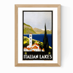 Image showing the Anonymous Italian Lakes Print, Multi product.