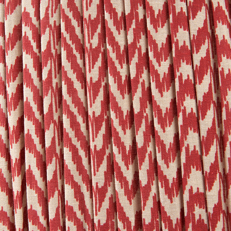 Vienna Chevron Pleated Lampshade, 30cm, Red