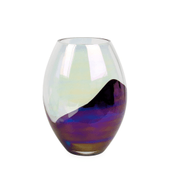 Image showing the Slick Oval Vase, H23.5cm, Multi Blue product.