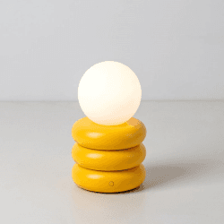 Image showing the Tube Cordless Table Lamp, H20cm, Yellow product.
