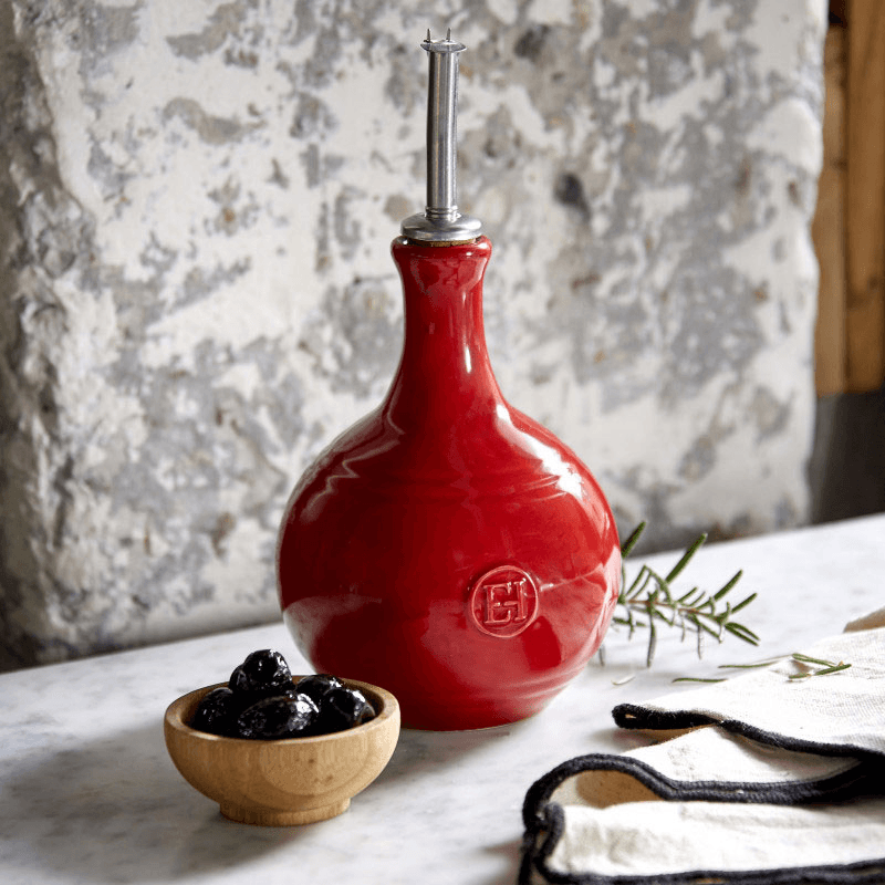 Ceramic Vinegar Flask, 400ml, Burgundy