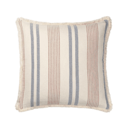 Image showing the Iris Cushion Cover, 50cm x 50cm, Blue/Rusty Red product.