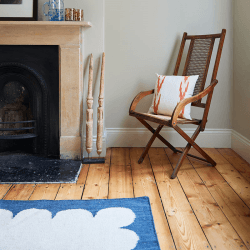 Image showing the Portico Rug, 170 x 250cm, Midnight Navy product.